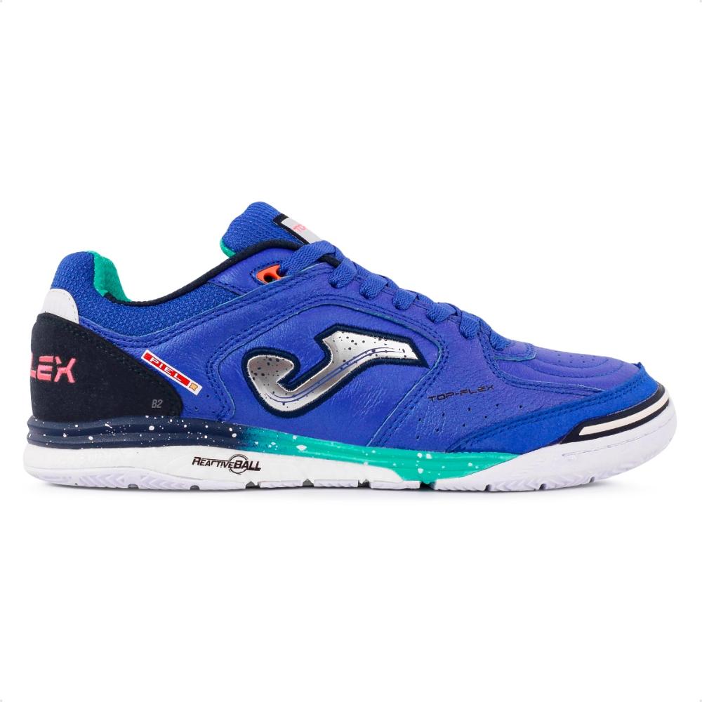 Miniatura Chuteira Futsal Joma Top Flex Rebound Azul / Preto - 38