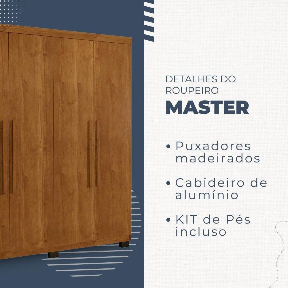 Miniatura Guarda Roupa Master 4 Portas 3 Gavetas Benetil Cinamomo