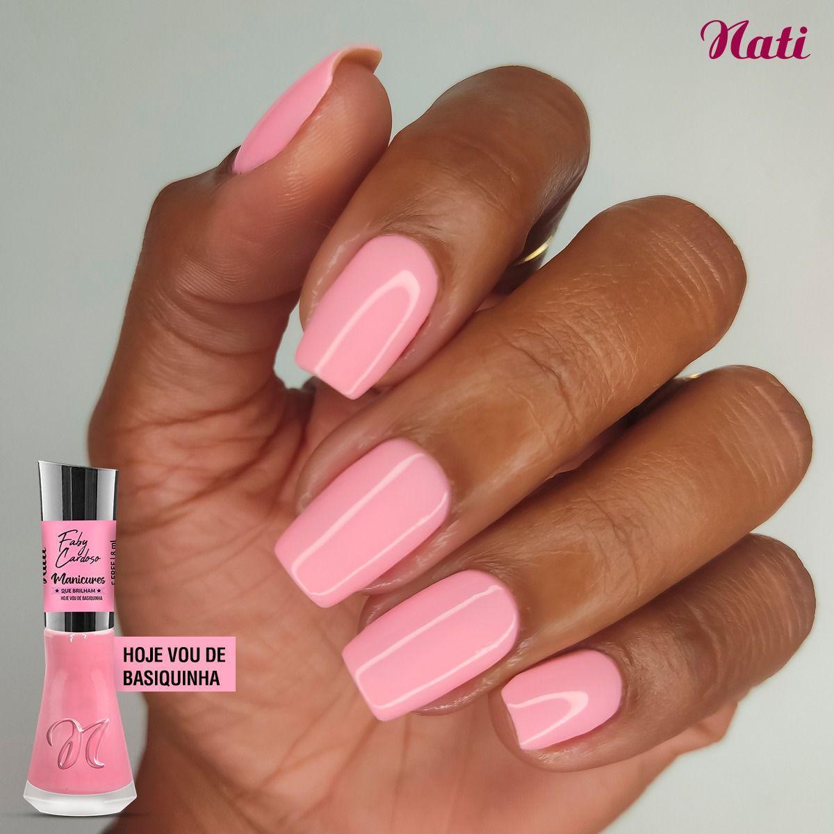 Miniatura Kit 12 Esmalte Nati Faby Cardoso Nova Coleção + Top Coat