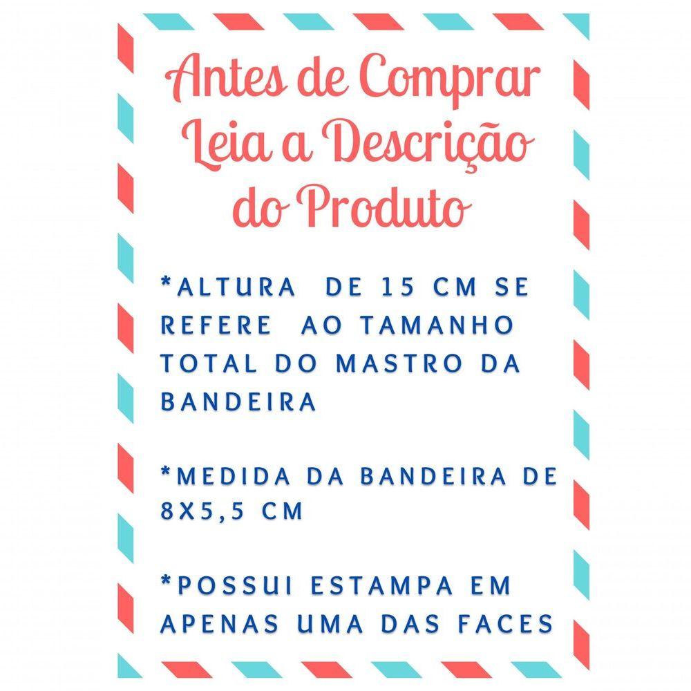 Miniatura Mini Bandeira De Mesa Tunísia 15 Cm De Mastro Poliéster