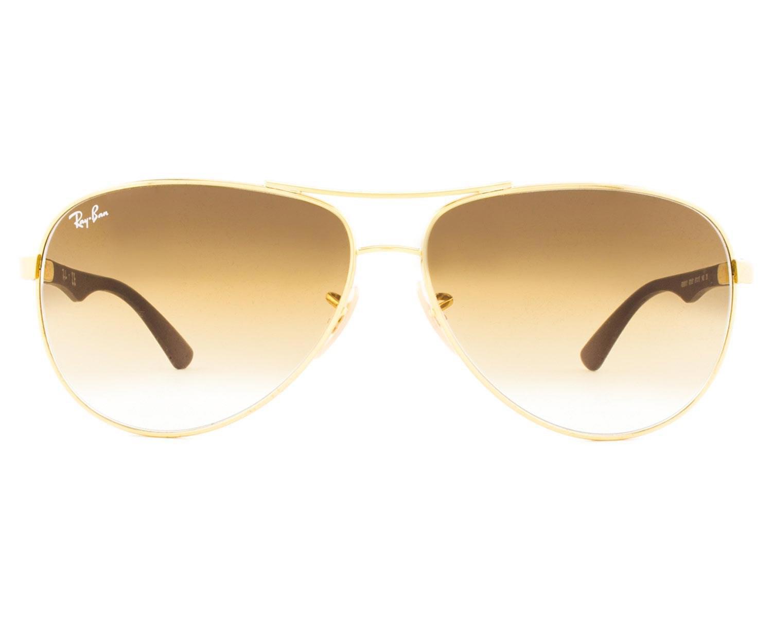 Miniatura Óculos De Sol Ray Ban Fibra De Carbono Rb8313 001/51-61
