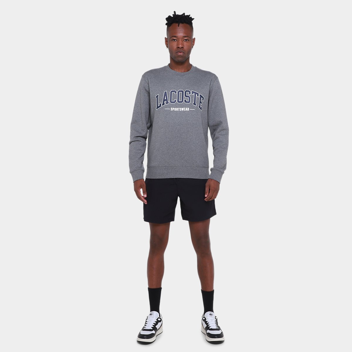 Miniatura Moletom Lacoste Sportswear Masculino Cinza - G