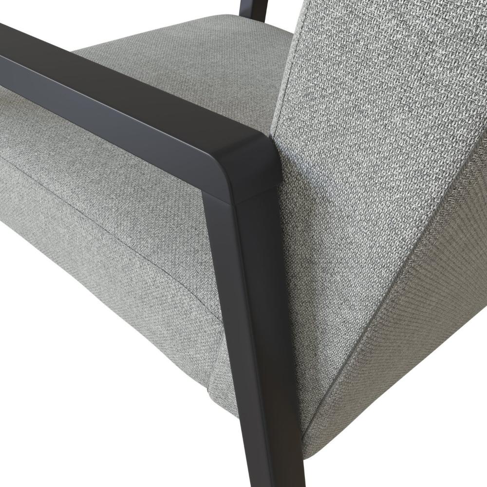 Poltrona Slim Preto/Cinza Claro