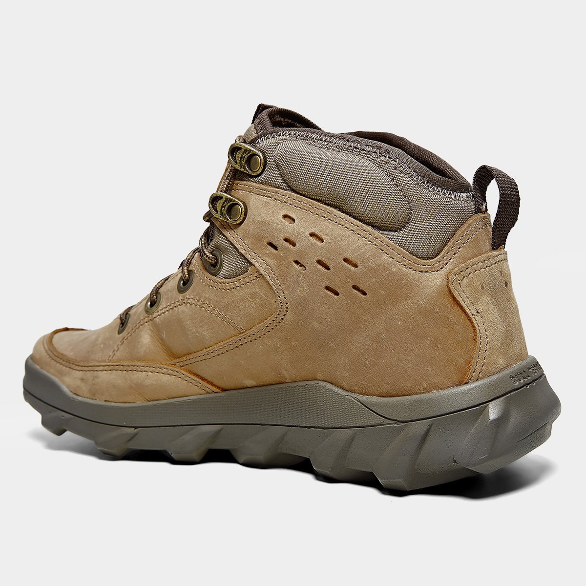 Miniatura Bota Couro Bull Terrier Cargo Masculina Marrom Claro - 40