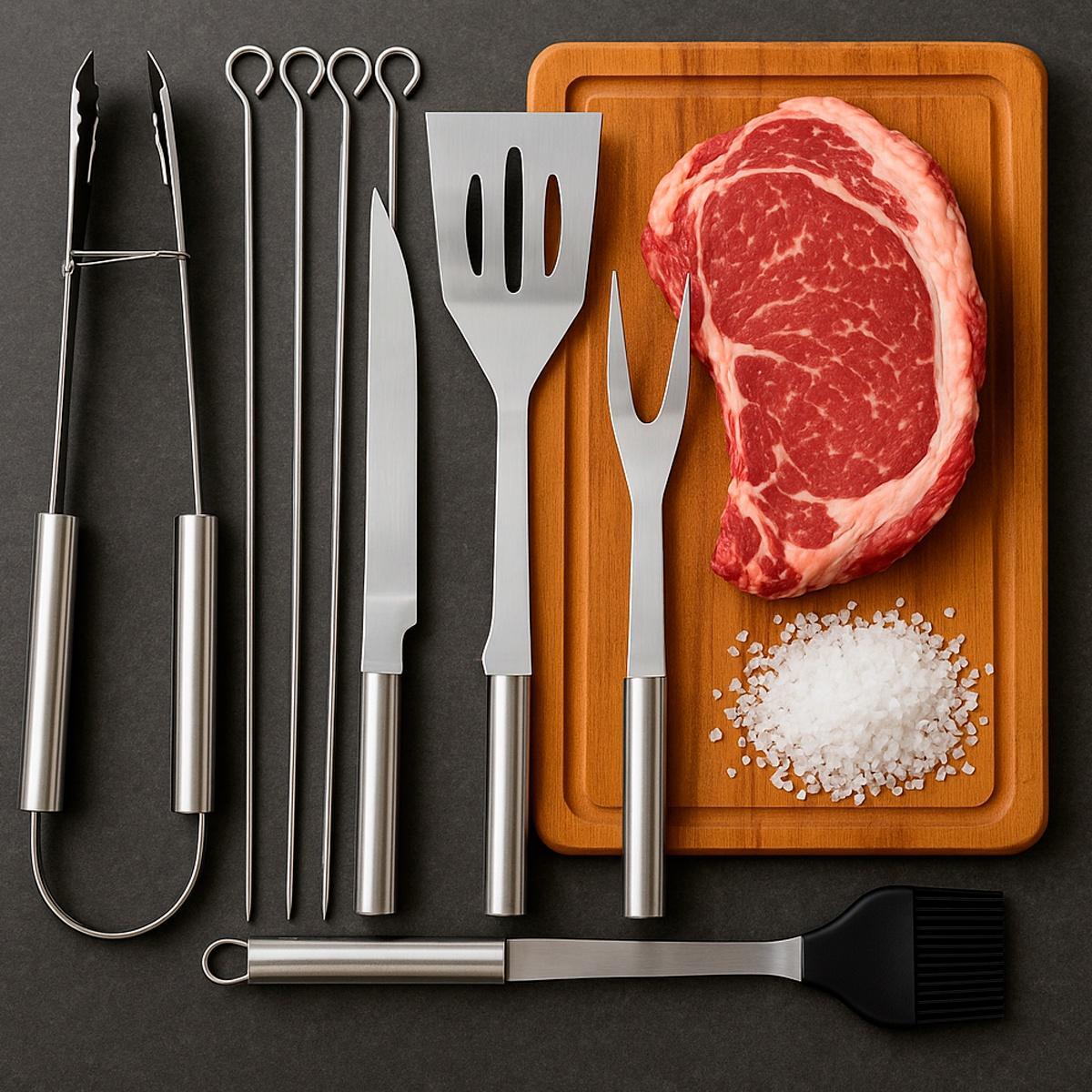 Miniatura Kit Churrasco De Luxo Para Churrasqueiro Experiente
