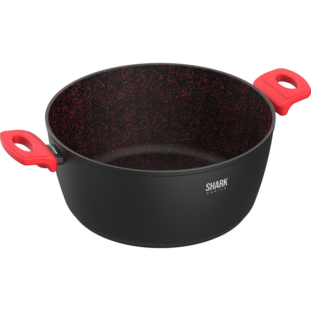 Panela Family Size 28cm Ichef Home Polishop Shark Series - Vermelha