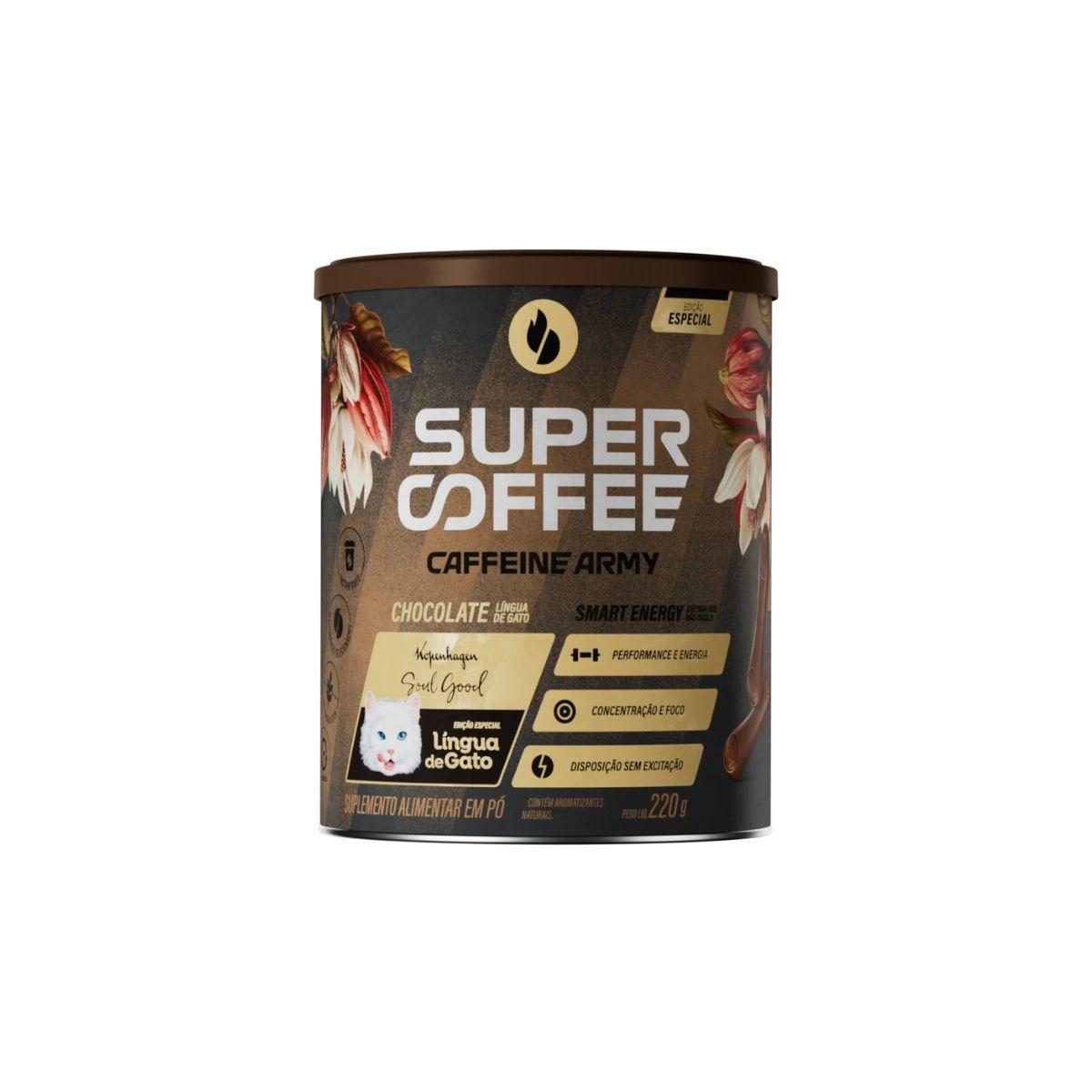 Miniatura Supercoffee Caffeine Army Chocolate Língua De Gato 220G