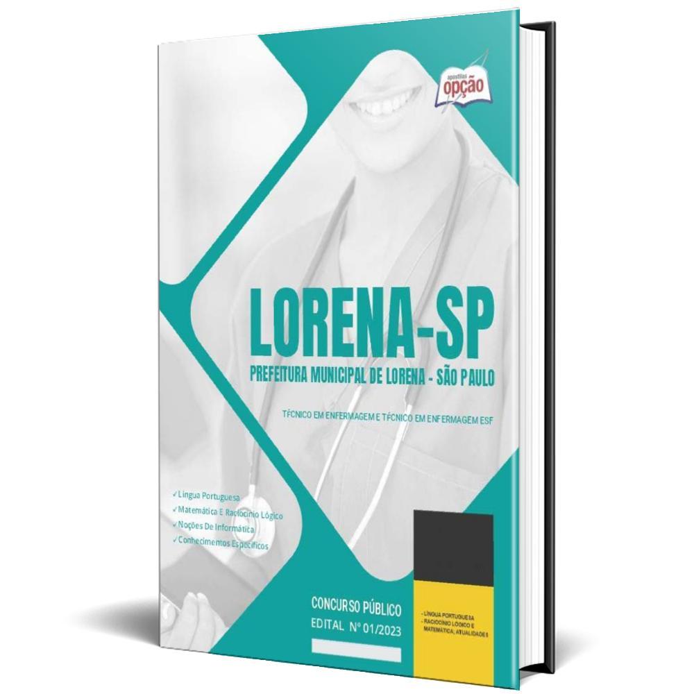 Miniatura Apostila Prefeitura Lorena Sp 2024 Técnico Em Enfermagem E