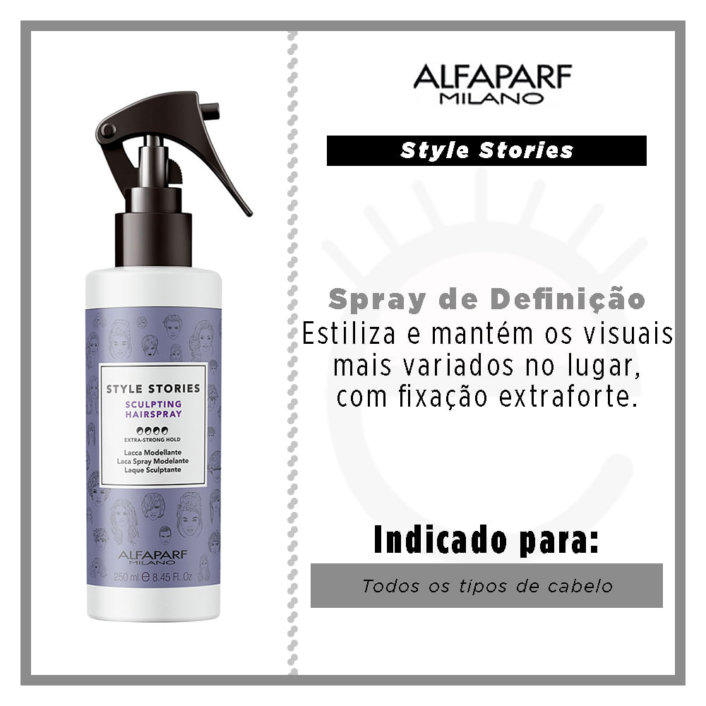 Miniatura Spray Texturizador Alfaparf Milano Style Stories Sculpting Hairspray 250ml