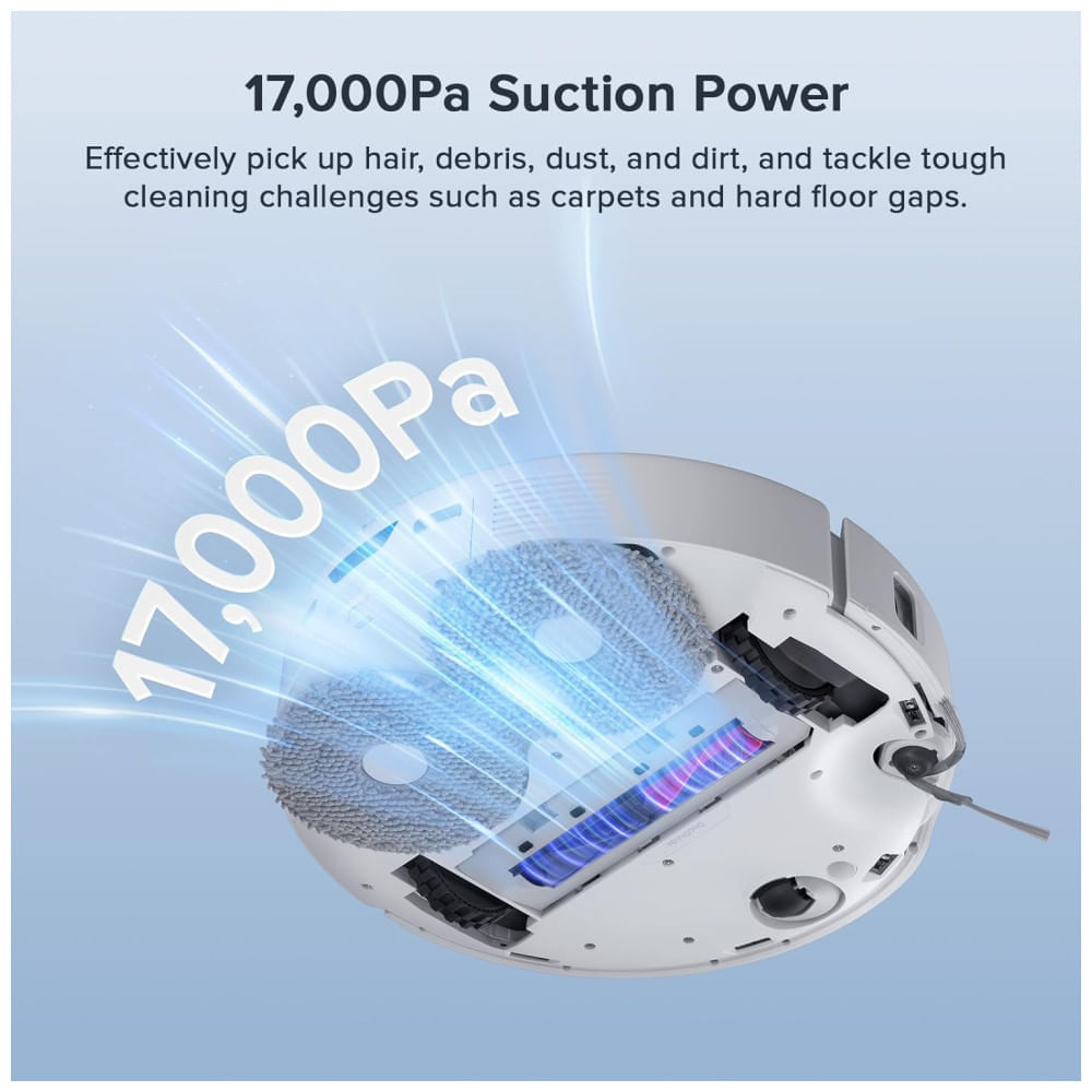 Miniatura Roborock Qrevo Curv S5X: Robô Aspirador 2 em 1 com 17.000Pa, Anti-Emaranhamento, Mop FlexiArm, Desvio Inteligente de Obstáculos.