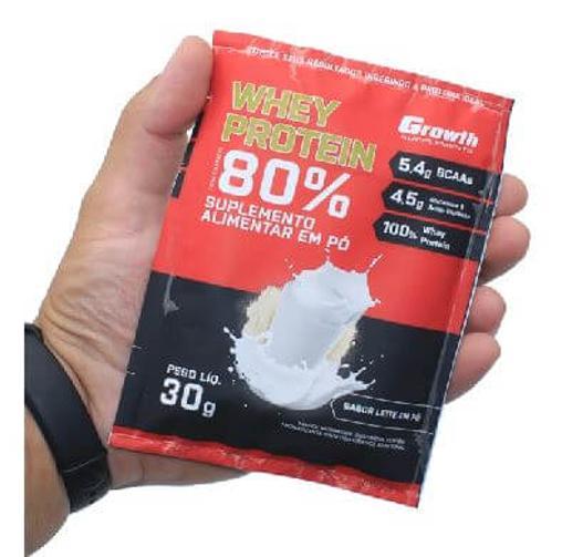 Miniatura 5 Sache Dose Whey Protein Growth Sabor Leite Em Po Dia A Dia