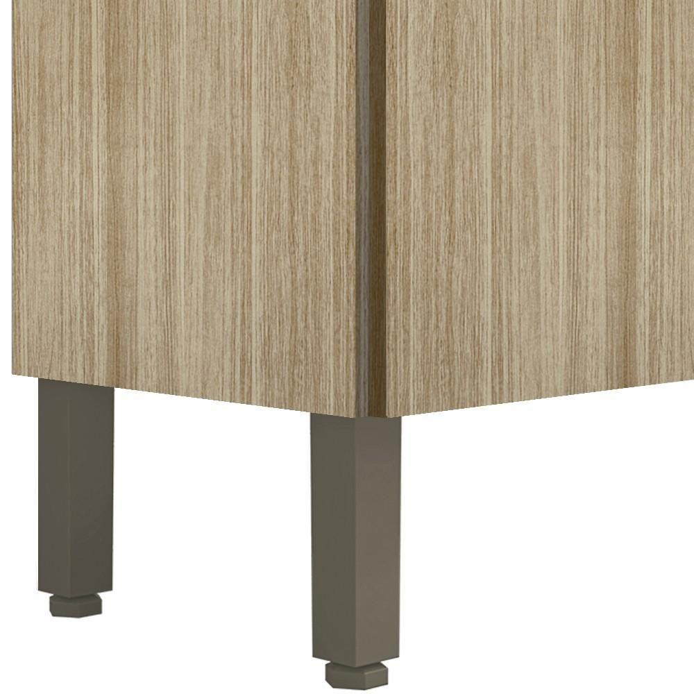 Miniatura Balcão Gabinete Com Pia Inox 160cm Charm K02 Freijó - Mpozenato