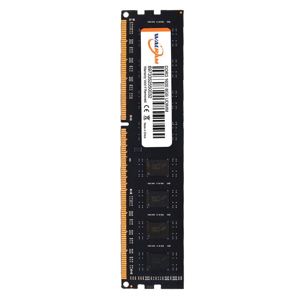 Miniatura Memória Ram Desktop 8Gb Ddr3 1600Mhz U-Dimm Walram - Preta