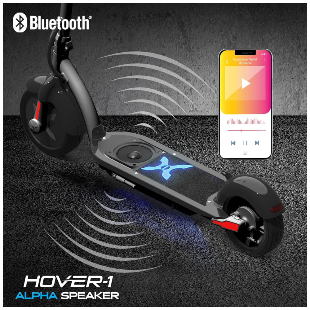 Patinete Elétrico Scooter 28 kmh, para até 120 kg e Maiores de 13 Anos, HOVER 1 H1 ALPHA, Preto
