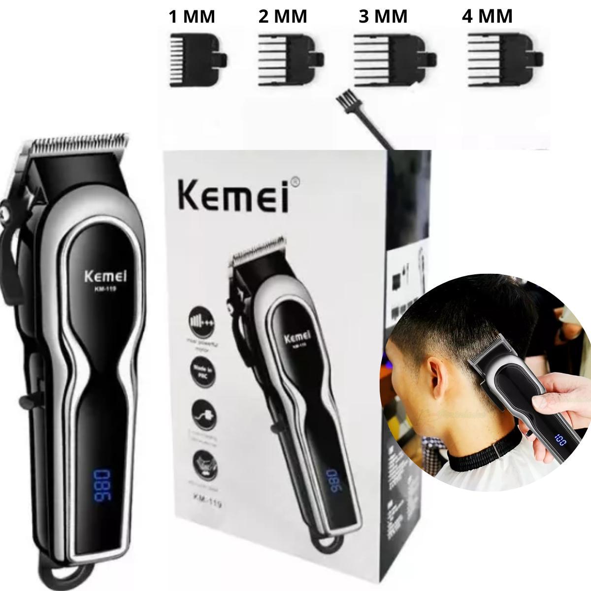 Miniatura Cortador De Cabelo Kmei Km-119 Sem Fio Para Pelos Corporais