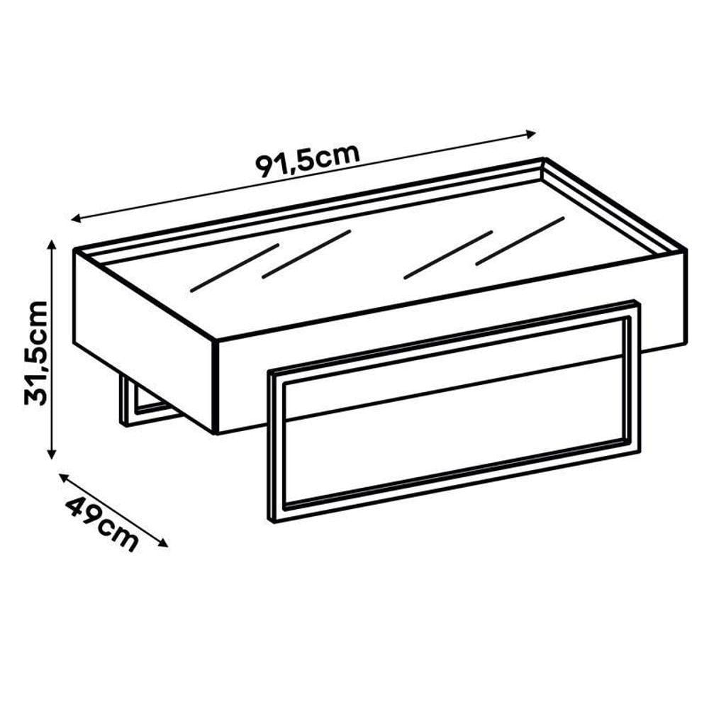 Miniatura Mesa De Centro Pilar Off White – Dj Móveis