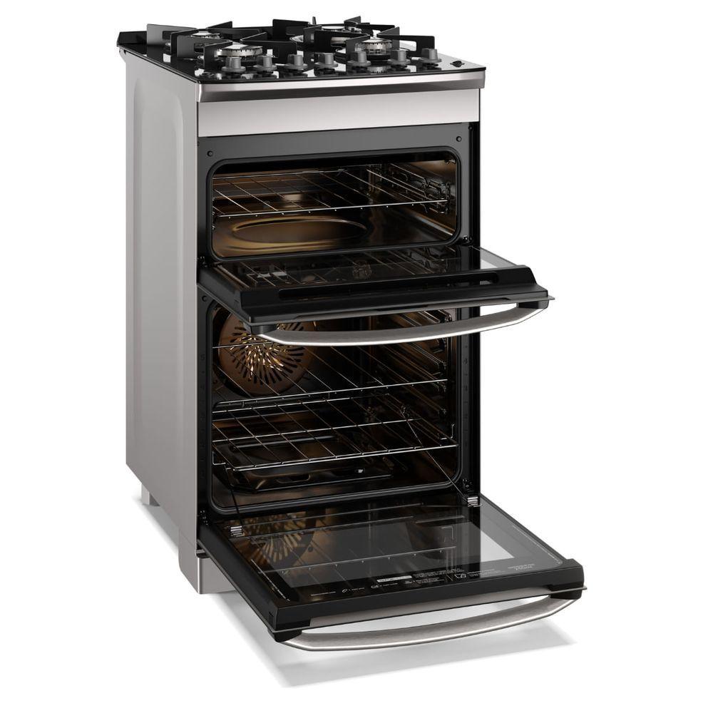 Miniatura Fogão Electrolux FE4DC com Forno Duplo PerfectCook360 4 Queimadores Cinza 110V
