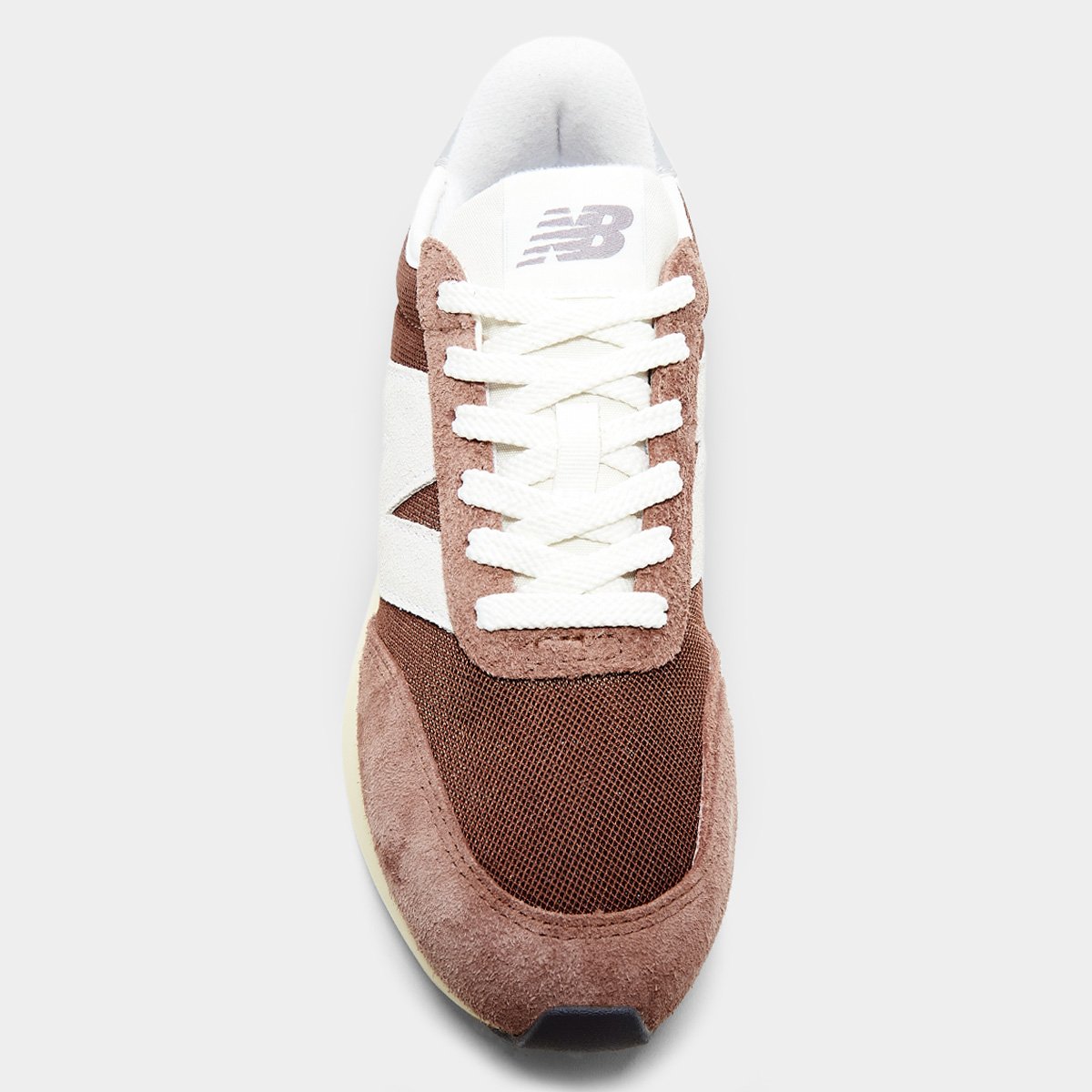 Miniatura Tênis New Balance 370v1 Unissex Marrom+Branco - 41