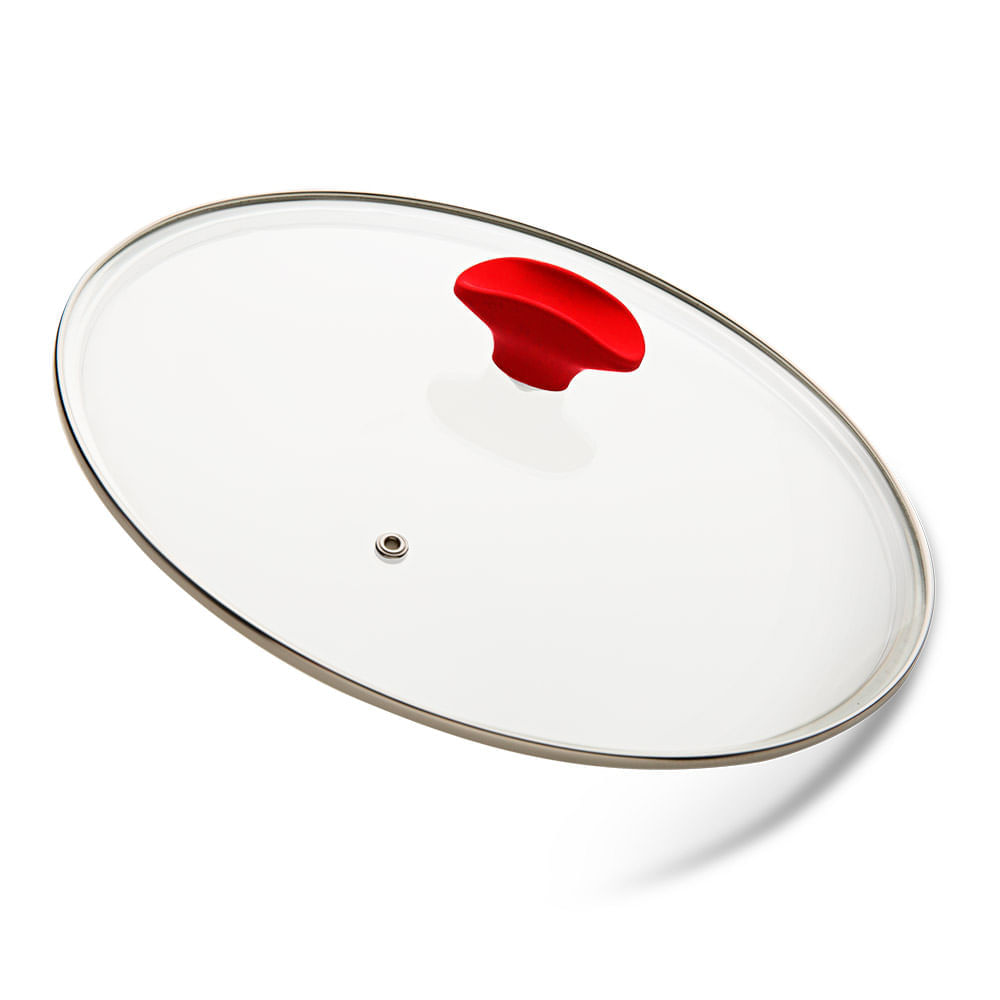 Miniatura Tampa Ichef Polishop Shark Series 24cm | Vermelho