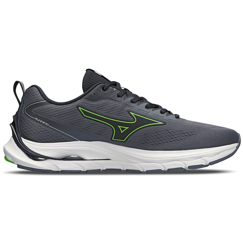 Miniatura Tênis de Corrida Masculino Mizuno Wave Dynasty 5 Cinza - 38