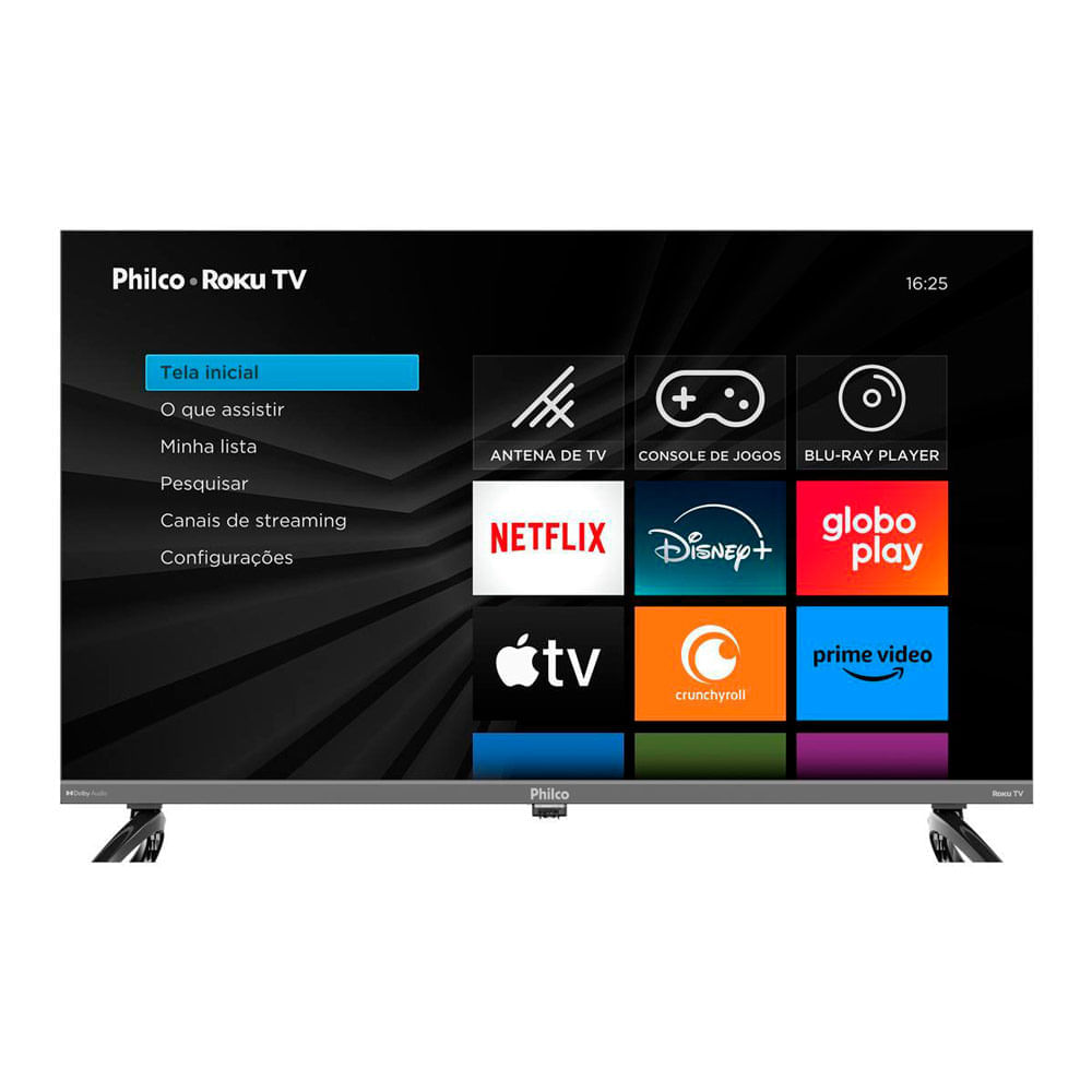 Smart Tv Led 43" Roku TV P43KRA Dolby Áudio Philco Preta Bivolt