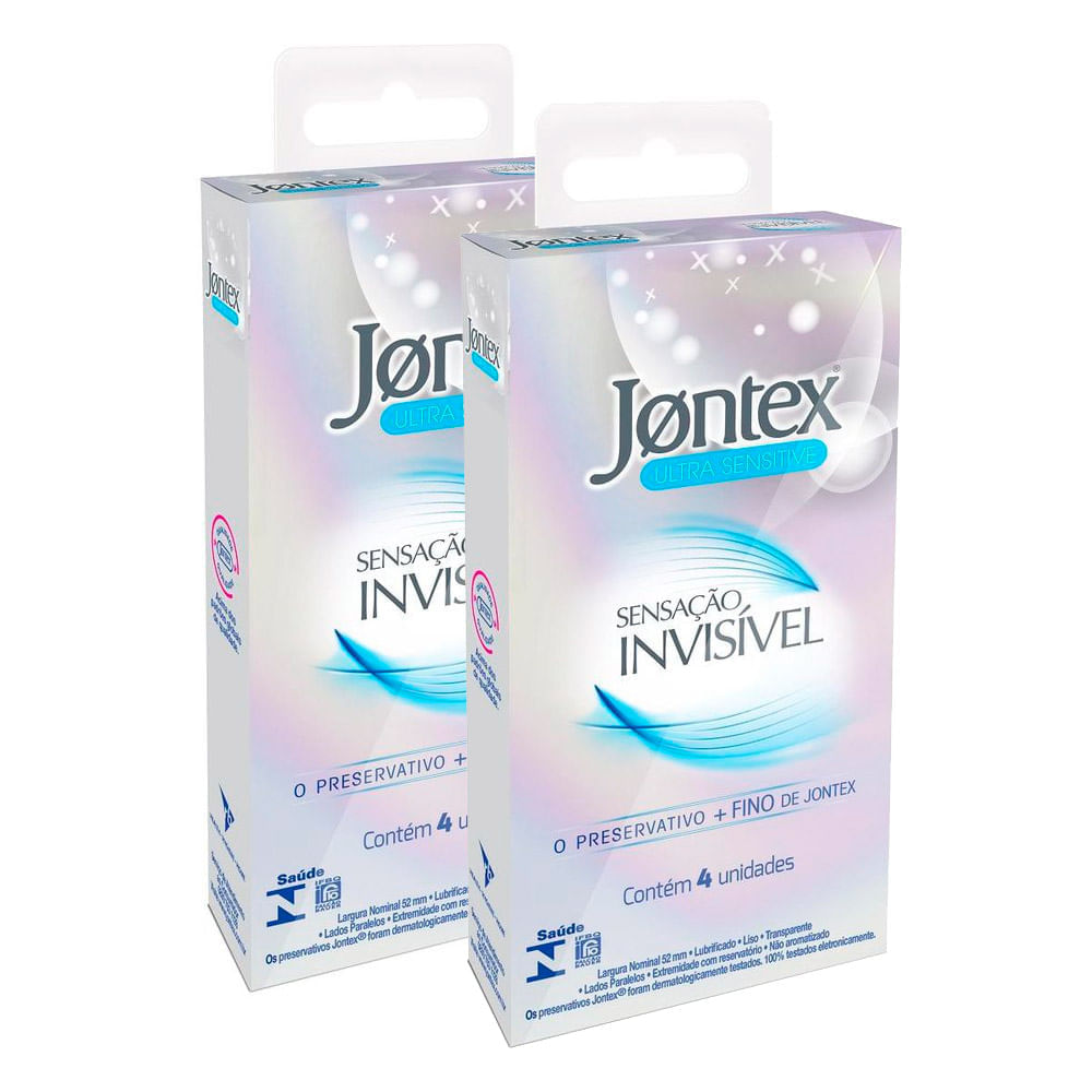 Miniatura Kit 2 Preservativo Jontex Sensação Invisível 4 Unidades
