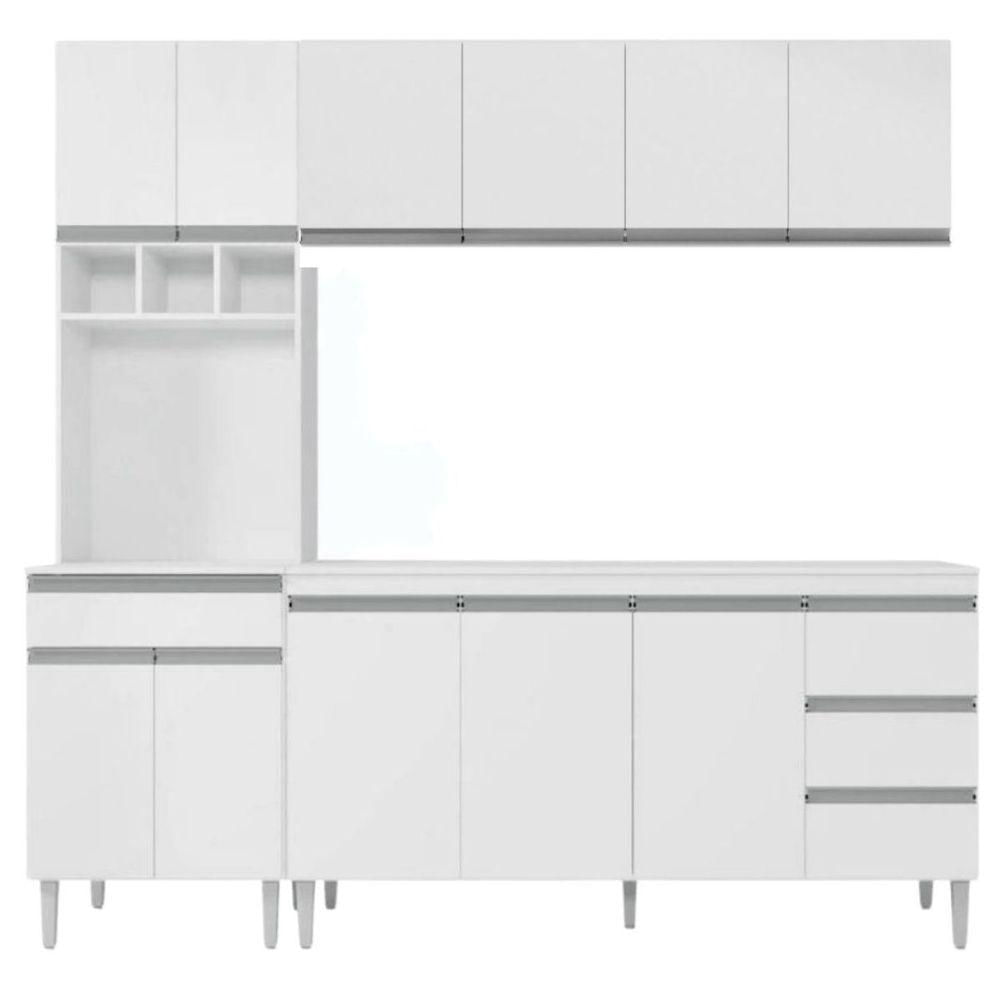 Miniatura Armário De Cozinha Compacta Sem Tampo 220 Cm Andréia Branco