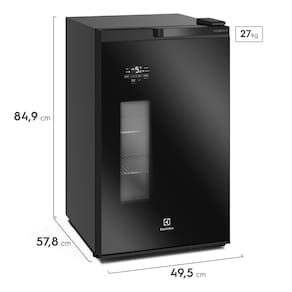 Cervejeira Home Bar Electrolux EB100 Frost Free 100L Porta de Vidro Preta 110V