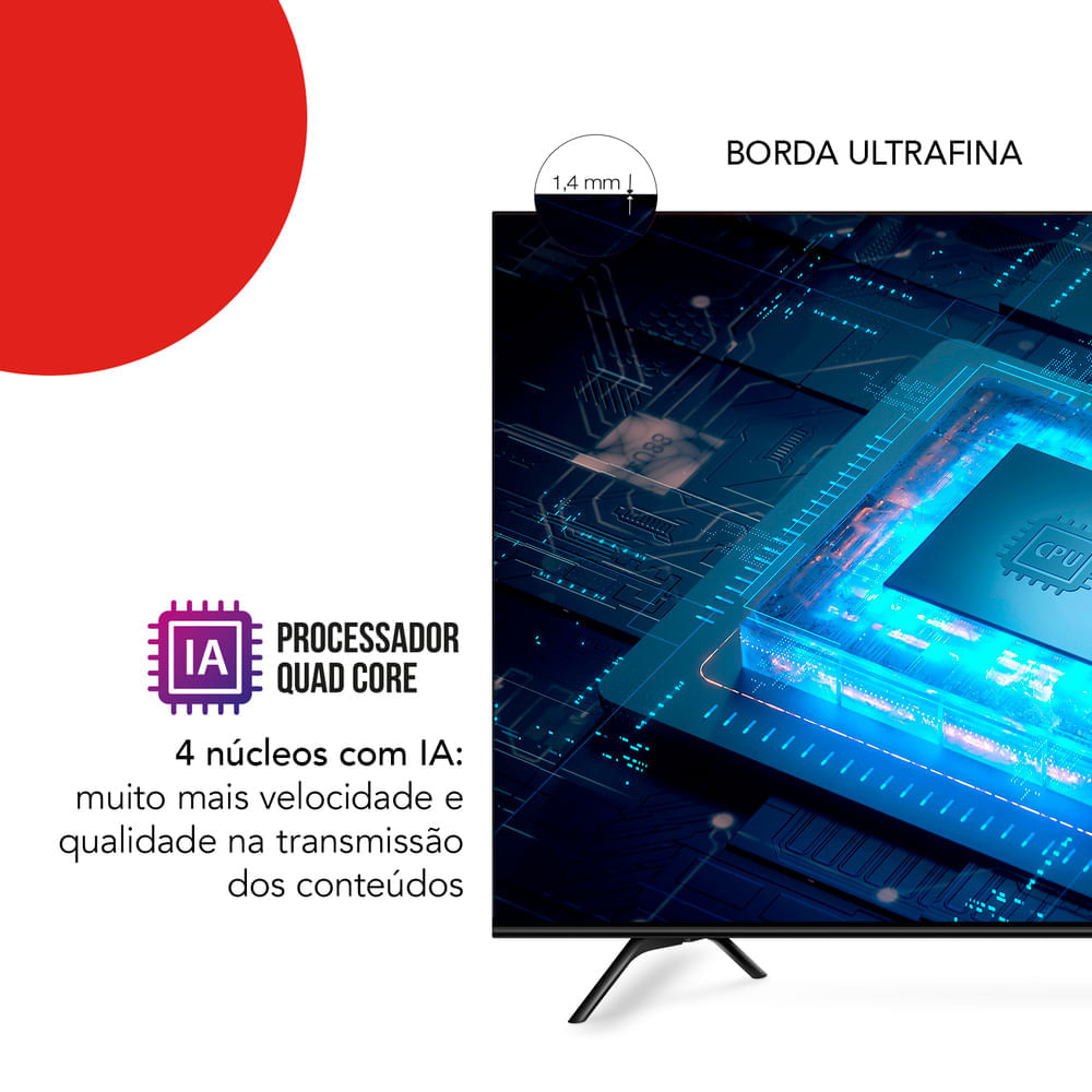 Smart TV AIWA 65” GOOGLE TV 4K Comando de voz Dolby Vision&Atmos AWS-TV-65-BL-01-G TV 65 GOOGLE INF AWS-TV-65-BL-01-G