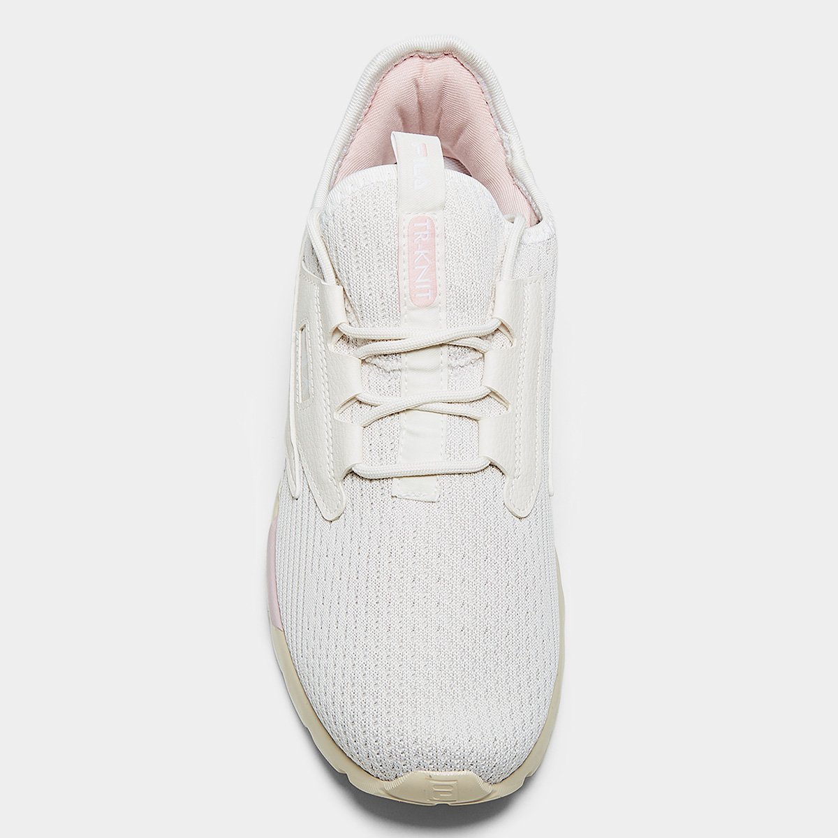 Miniatura Tênis Fila TR Knit Feminino Bege+Rosa - 34