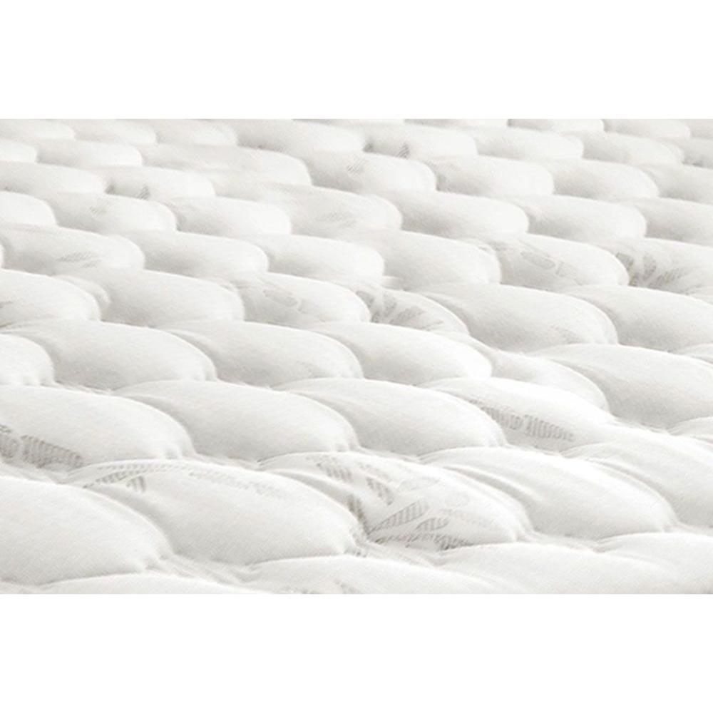 Cama Box Queen: Colchão Molas Castor Bonnel Silver Star Air Df + Base Crc Courano Branco(158X198)