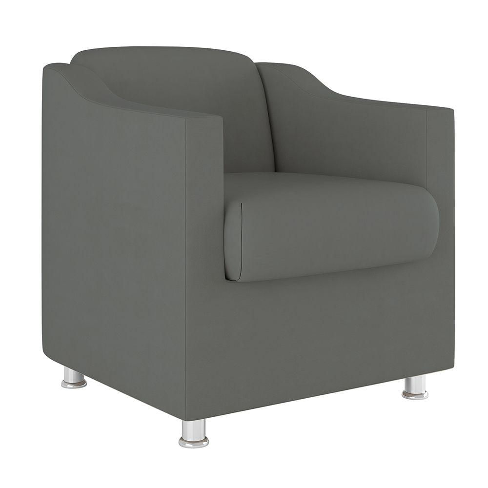 Miniatura Kit 10 Poltronas Tilla Consultório Recepção Suede Balaqui Decor Cor:cinza