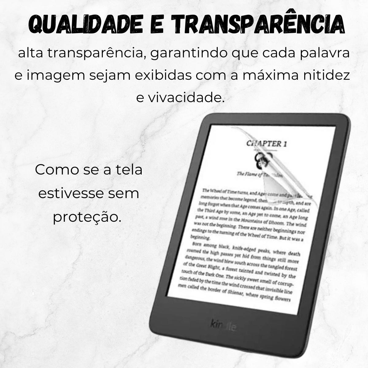 Miniatura Película Plástico Proteção Para Kindle 12 Básico 6.0 Rs23Cv