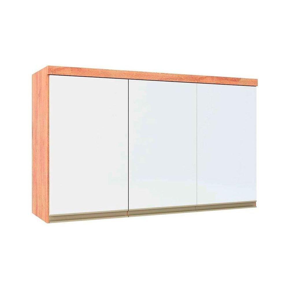 Miniatura Armário De Cozinha Modulado Chardonnay C/ 3 Portas Castanho/branco - Ronipa