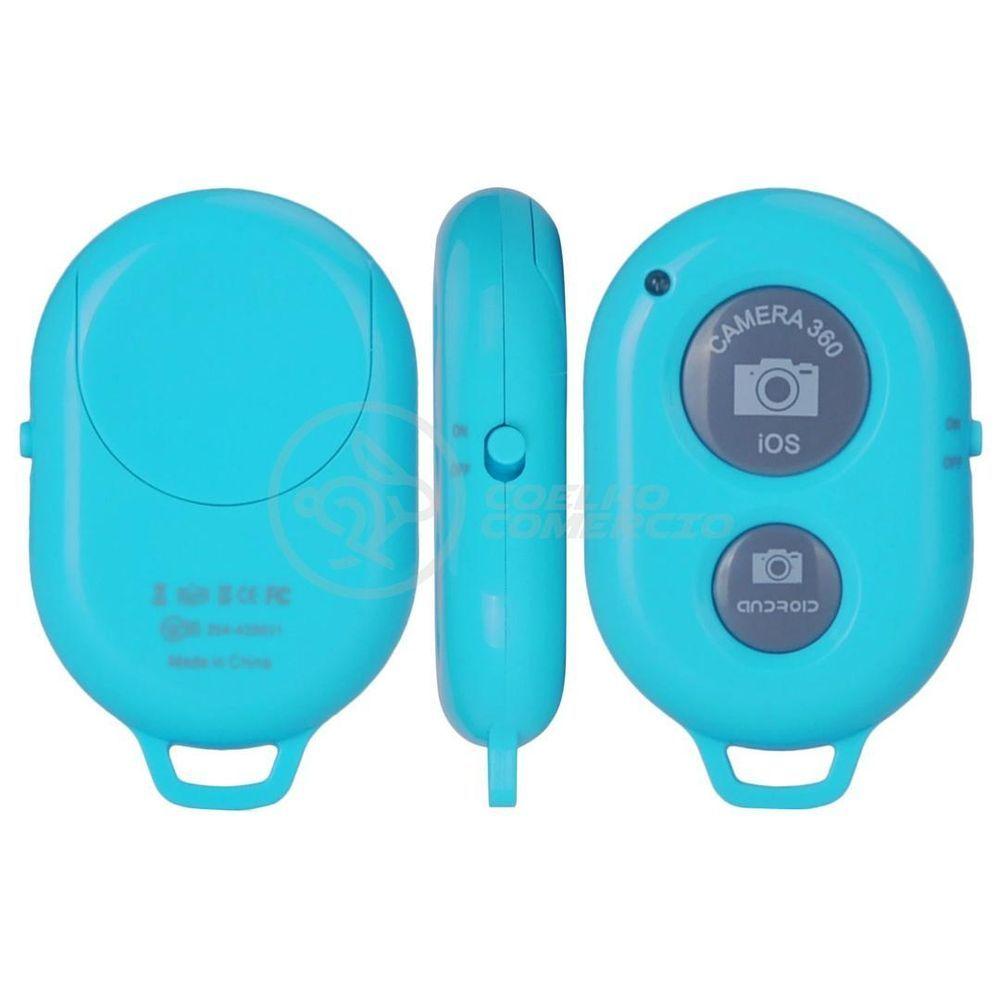 Miniatura Controle Remoto Disparador De Fotos Bluetooth Selfie - Azul