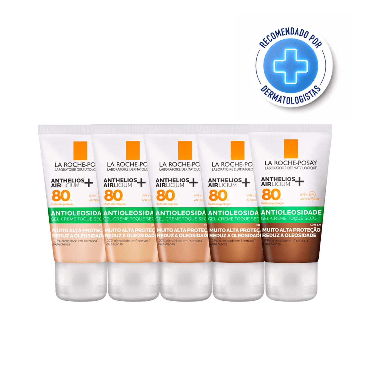 Miniatura La Roche-Posay Anthelios Airlicium FPS80 Cor 6.0 - Protetor Solar com Cor 40g