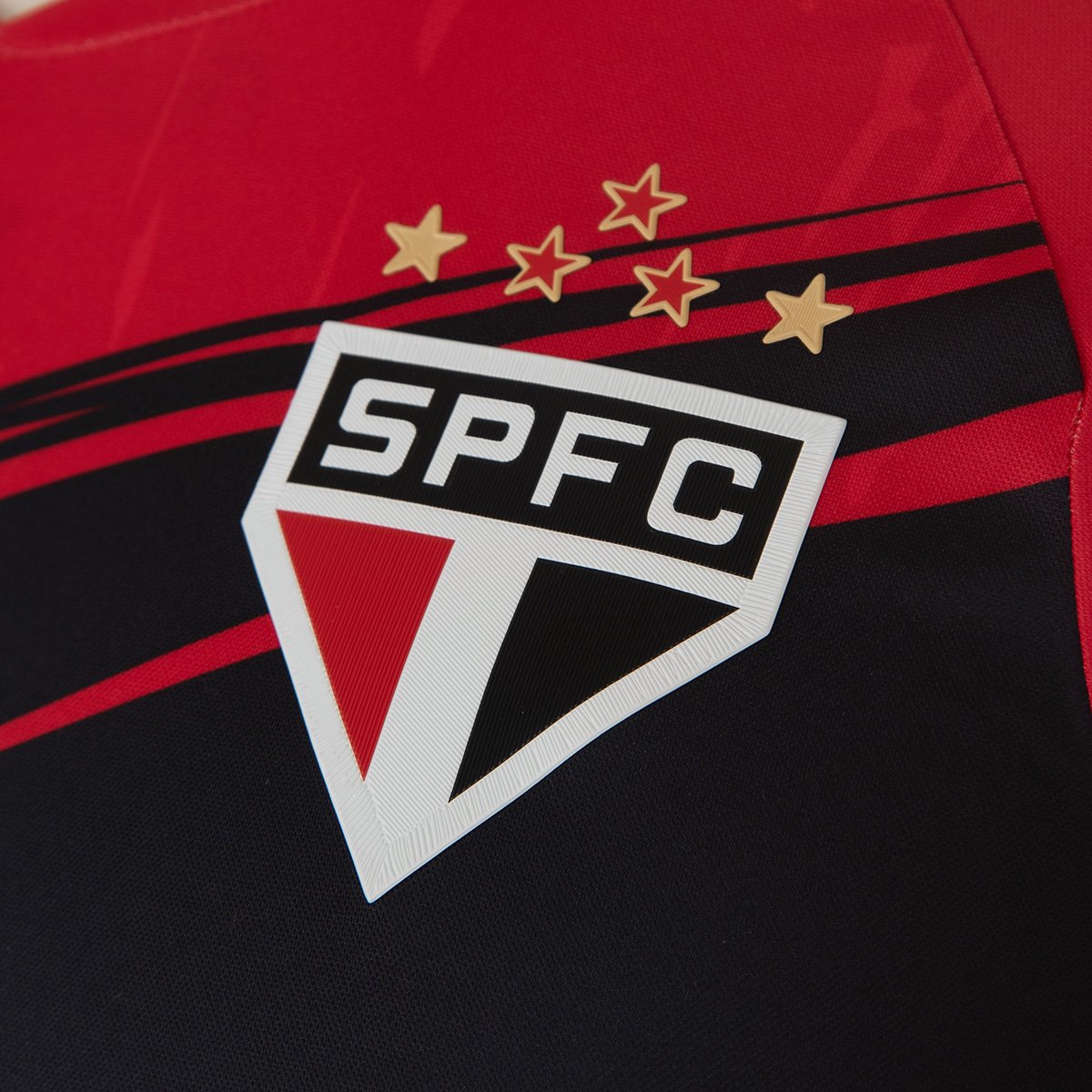 Miniatura Camisa São Paulo 25/26 s/n° Goleiro New Balance Masculina Vermelho+Preto - EEGG
