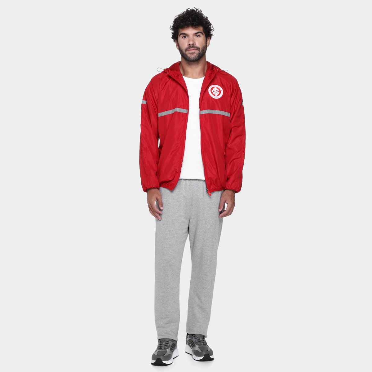 Miniatura Jaqueta Corta Vento Internacional Legend Masculina Vermelho - EGG