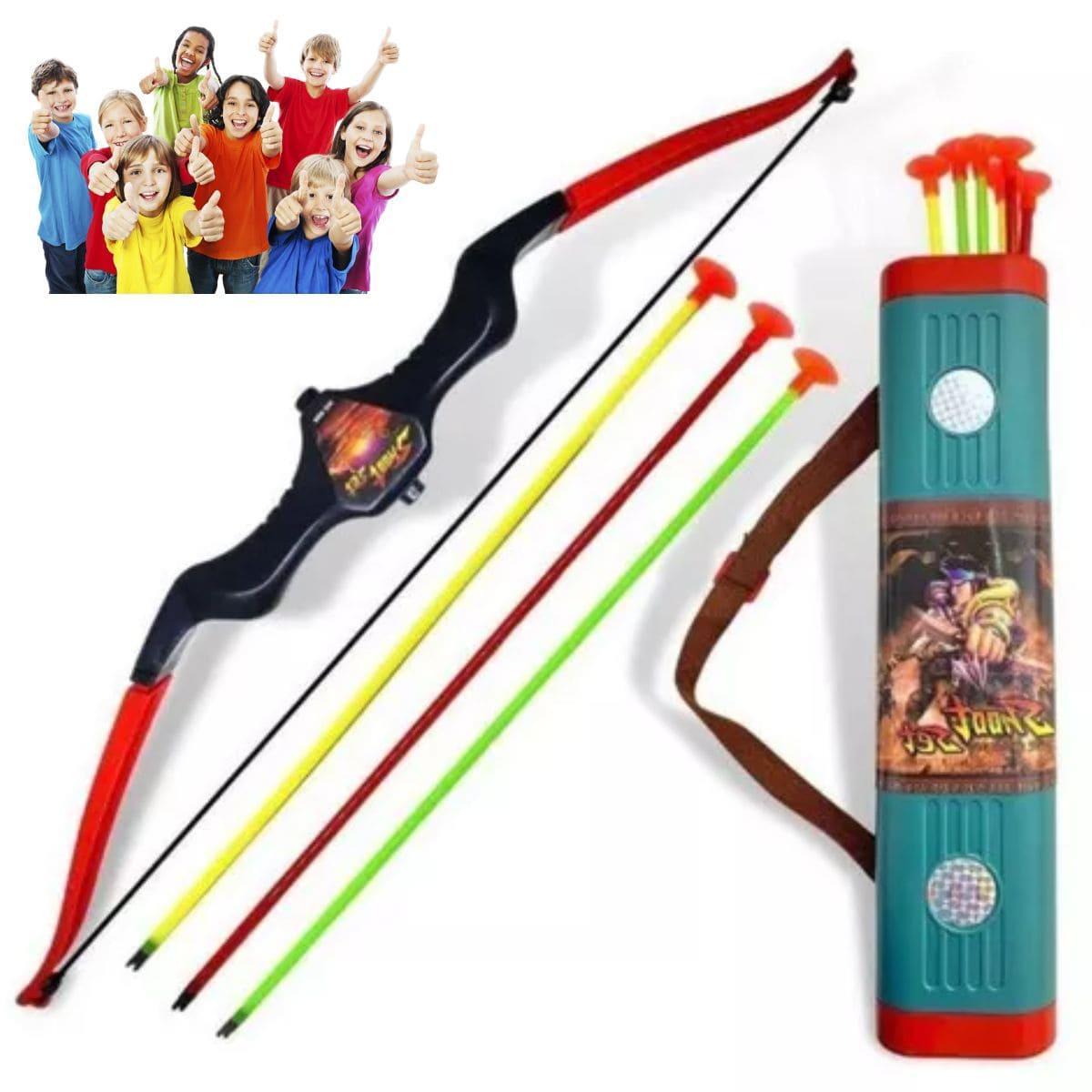 Miniatura Brinquedo Arco Flecha Infantil Porta Bolsa Criança Lançador
