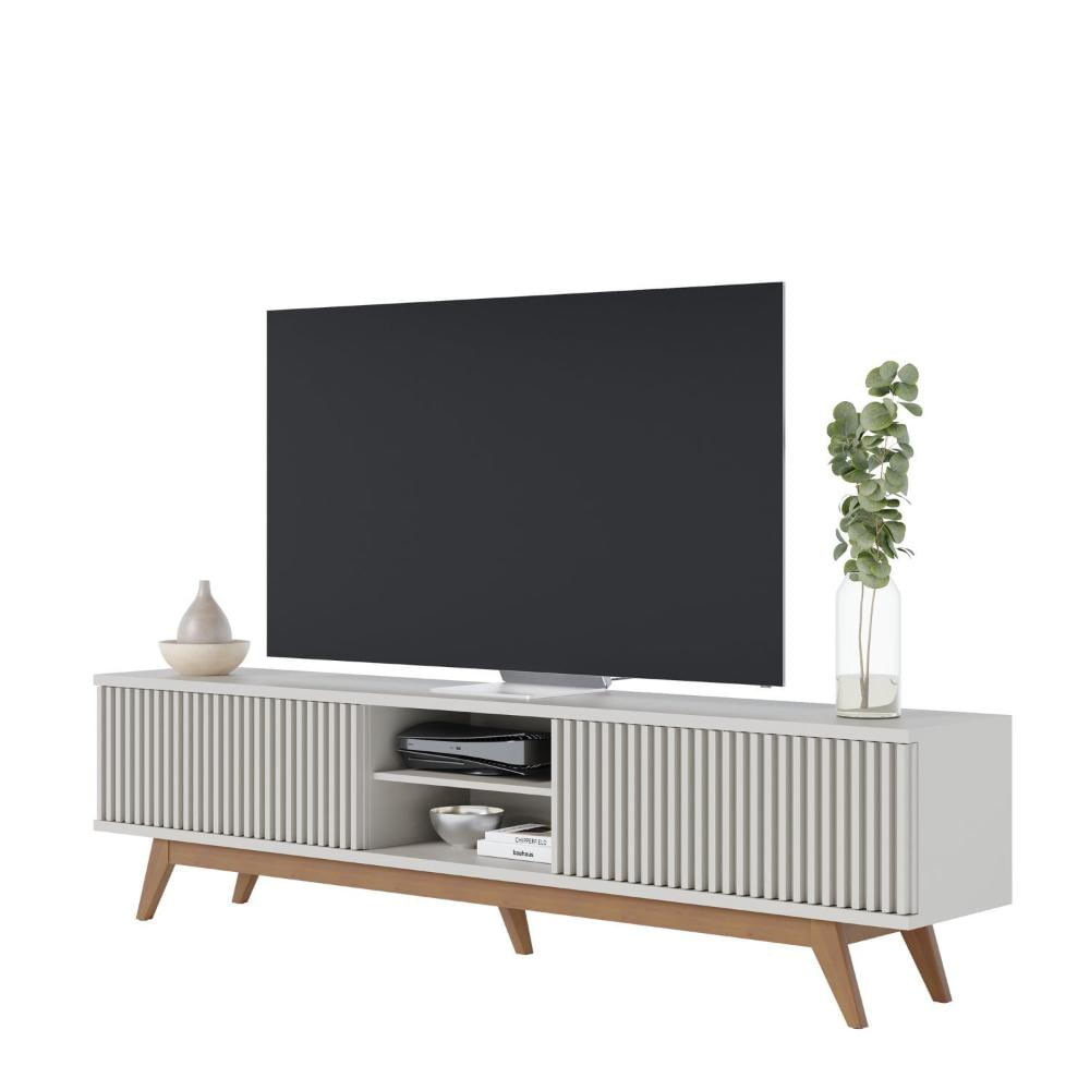 Miniatura Rack Bancada 4 Portas Fortaleza Off White Matte