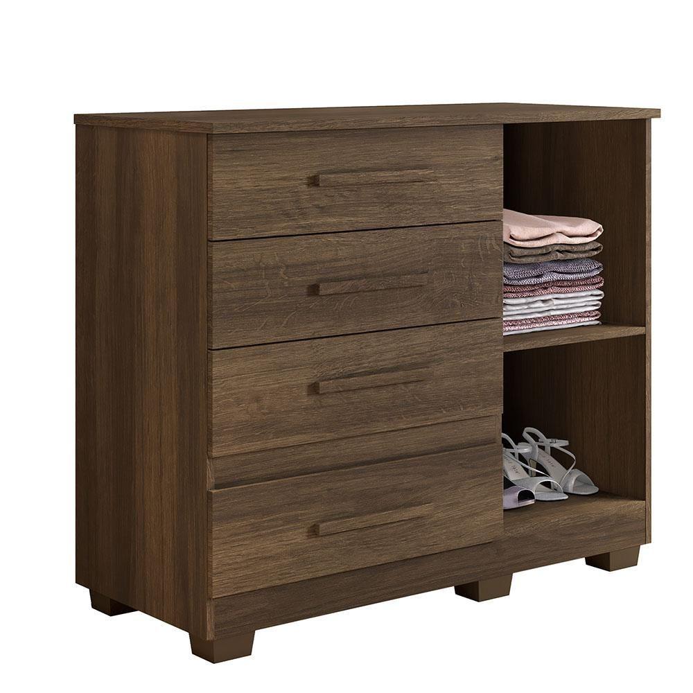 Miniatura Cômoda Florença 1 Porta 4 Gavetas Benetil Imbuia