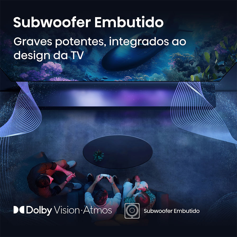 Smart TV Hisense QLED 4K 85" Polegadas com Dolby Vision, Dolby Gaming, Alexa e Google - 85Q7QG Bivolt