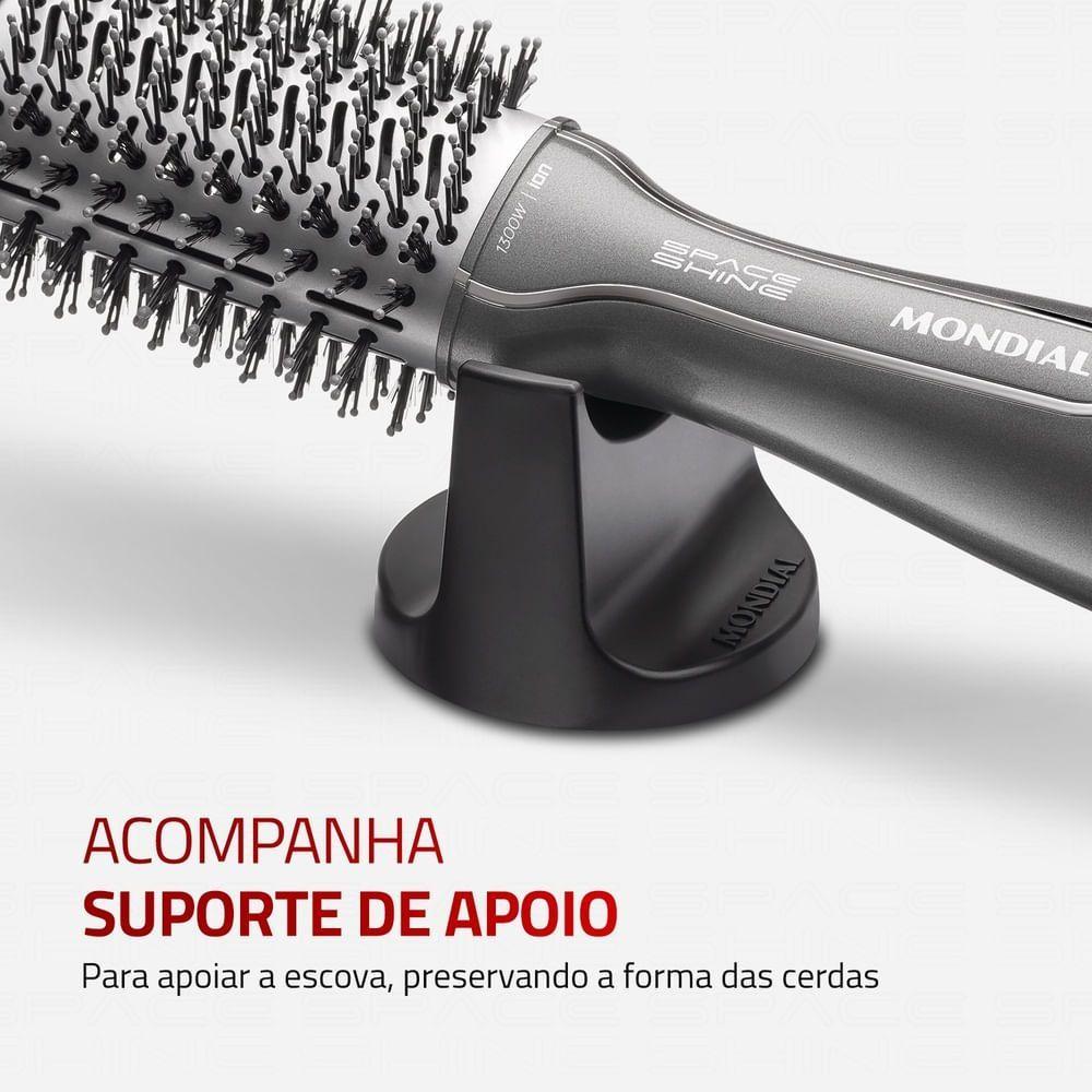 Escova Secadora Space Shine Mondial Grafite 1300W ES-20 Bivolt