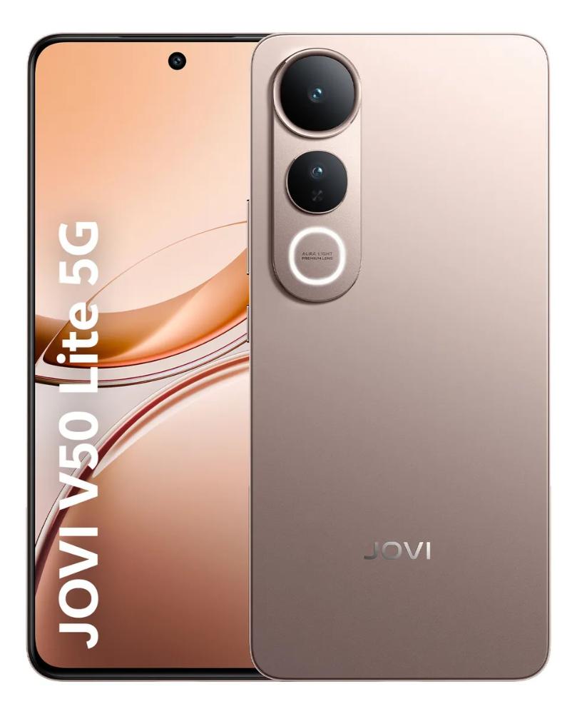 Miniatura Smartphone Jovi V50 Lite 5g 256gb 8gb Ram Câmera 50mp Amoled 6.77 ' 6500mah 90w Android 15 Dourado