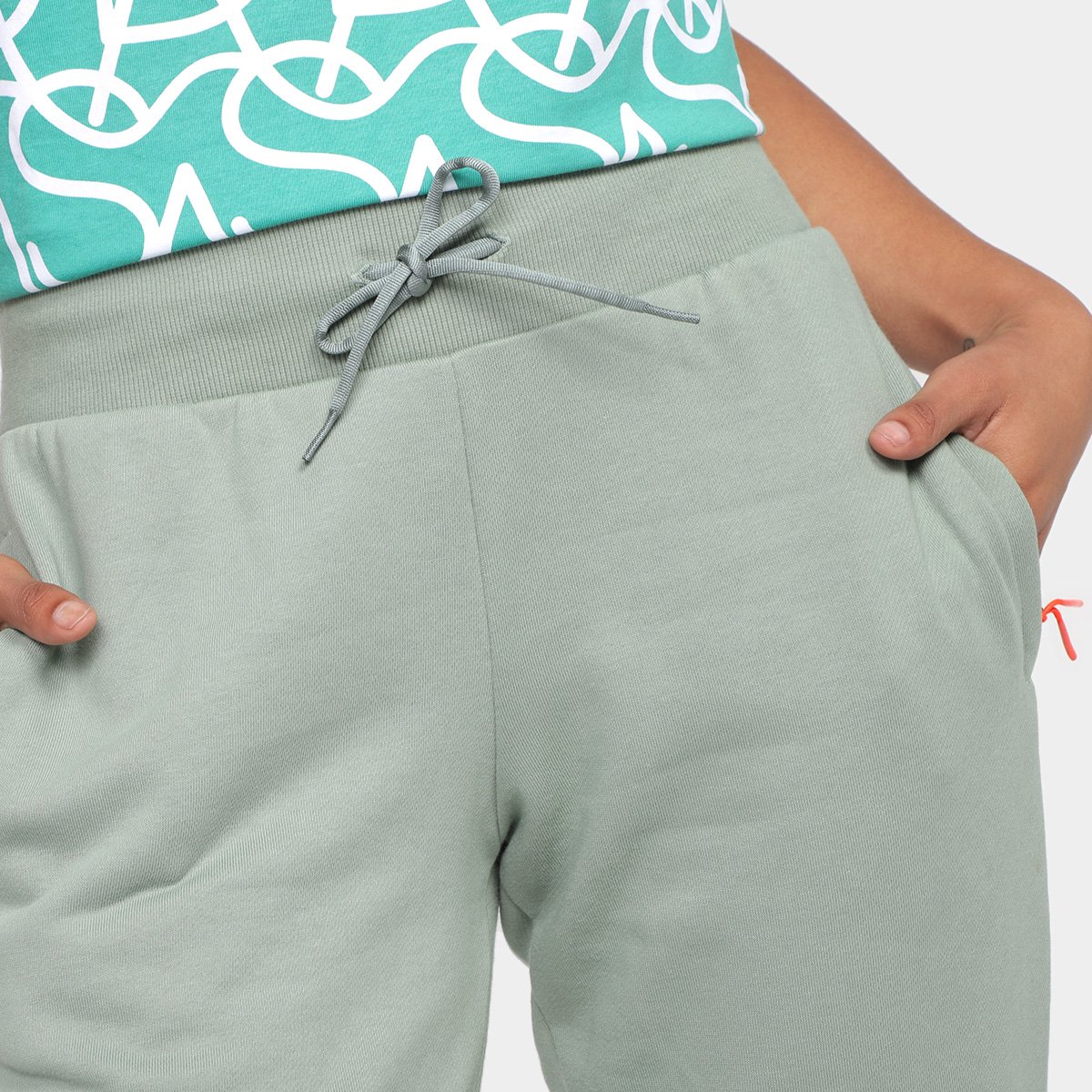 Miniatura Calça Moletinho Adidas City Explorer Feminina Verde - EP