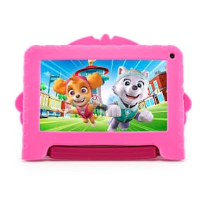 Miniatura Tablet Infantil 7" Multilaser Patrulha Canina Skye NB422 com Controle Parental, Sistema operacional Android, Wi-Fi e Bluetooth – Preto e Rosa
