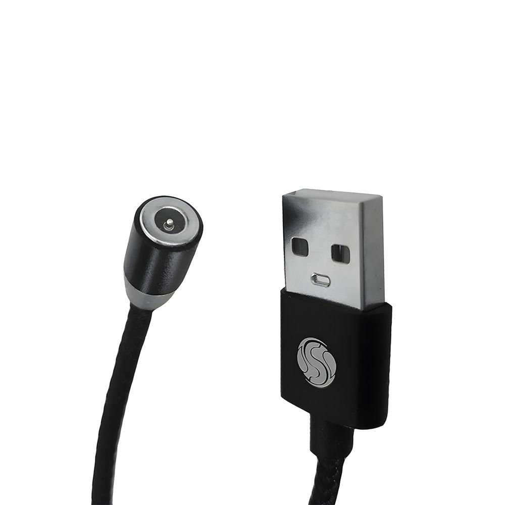 Miniatura Cabo Magnético Usb Smartzla Sat-c005 Entradas Usb-c/v8/lightning 2.4a Carregamento Rápido