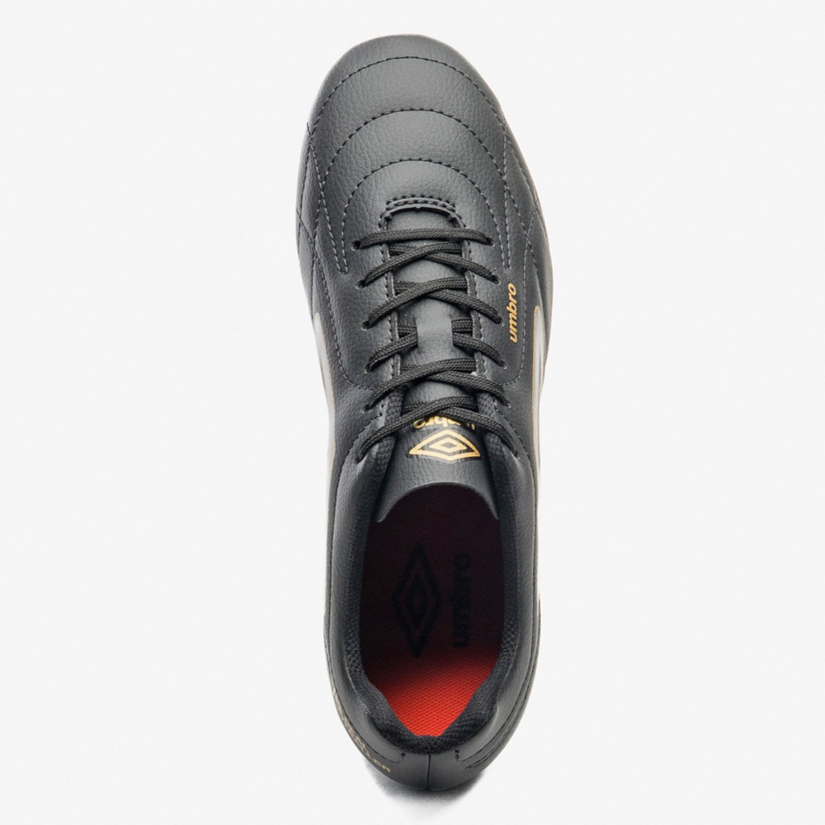Miniatura Chuteira Campo Umbro Class Footballer Unissex Preto+Dourado - 40