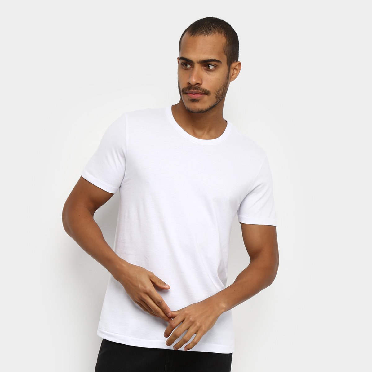 Miniatura Camiseta Hering Slim Básica Masculina Branco - G
