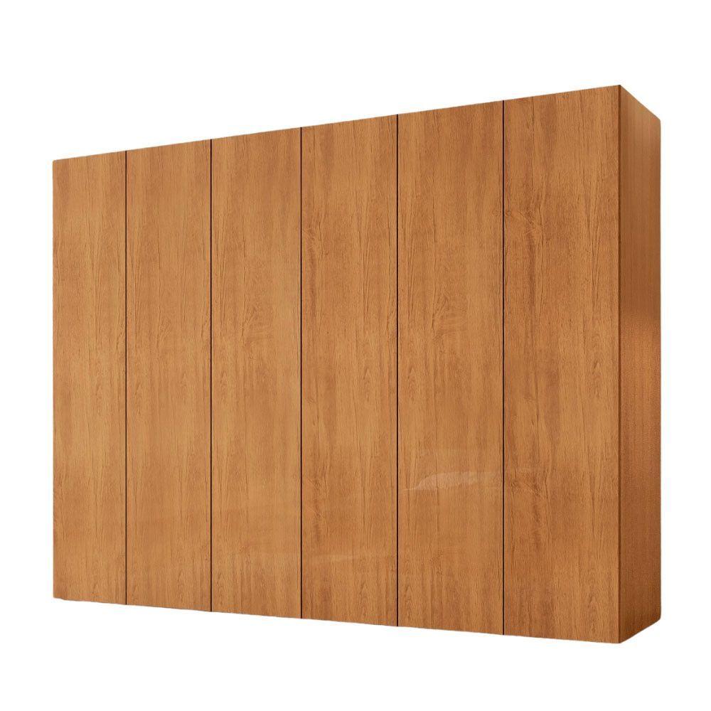 Miniatura Guarda Roupa Casal Coliseu Mdf 6 Pts 6 Gvts Moderna Mobília Naturalle